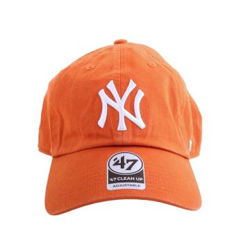 47BRAND-47品牌 白繡線中性棒球帽(磚橘色)