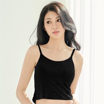 【伊柔 EVEROY】莫代爾短版BRATOP M-2XL無鋼圈加大尺碼背心小可愛 G902-63 黑色