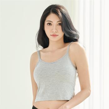 【伊柔 EVEROY】莫代爾短版BRATOP M-2XL無鋼圈加大尺碼背心小可愛 G902-61 灰色