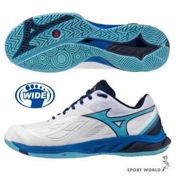 Mizuno 美津濃 羽球鞋 男鞋 Wave Fang 2 3E寬楦 白藍【運動世界】71GA231302