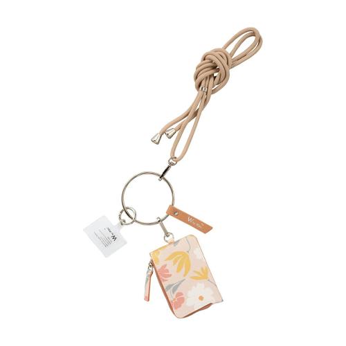 日本Wpc. W115-413 波爾克花園 手機吊帶/手環 附卡片零錢包