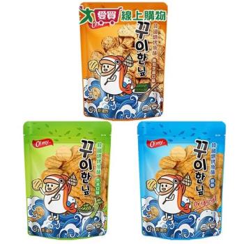 歐邁福韓國烘烤魚酥系列(原味/芥末/海苔芝麻)(40G/袋)【愛買】