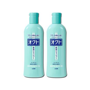 (2瓶超值組)日本LION獅王-OCTO舒癢滋潤溫和護髮洗髮精320ml/瓶(頭皮去味洗髮水,芳香清屑潔髮露,髮根養護潤澤,美髮護理清潔,無新增矽靈)