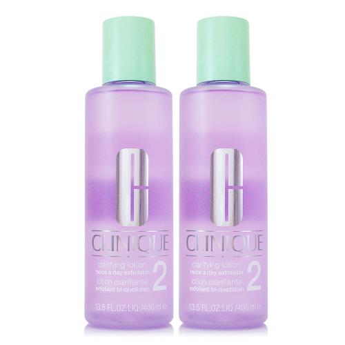 CLINIQUE倩碧 三步驟溫和潔膚水2號400ml*2 雙瓶組 (正統公司貨)