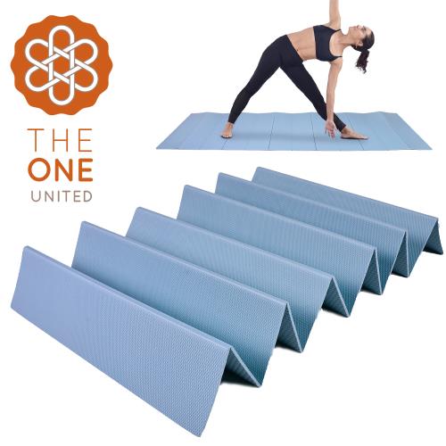 The One 6mmTPE折疊瑜珈墊 雙面雙壓紋皆止滑(三色任選)