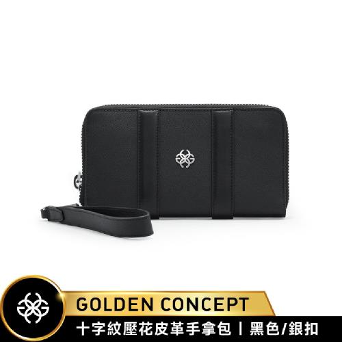 【Golden Concept】SAFFIANO LEATHER 十字紋壓花 小牛皮長夾 ZIPPY WALLET