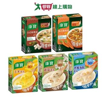 康寶風味獨享杯系列(港式酸辣/日式味噌/玉米/蘑菇/香蟹海鮮)(3包入)【愛買】