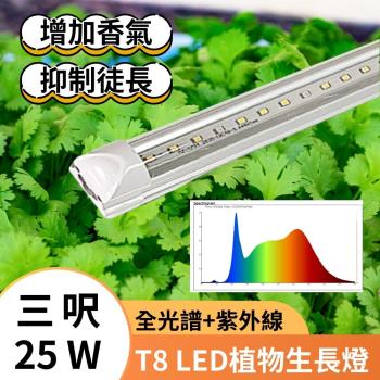 君沛 2入組 T8 3呎25W全光譜紫外線植物燈管 植物生長燈