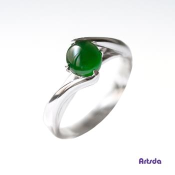 Artsda 老坑翡翠專一戒指（天然A貨翡翠，18K金臺）
