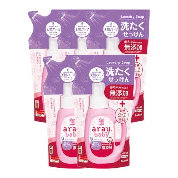 【日本 SARAYA】arau.baby 愛樂寶 寶貝 無新增洗衣液補充包超值組720ml*5入