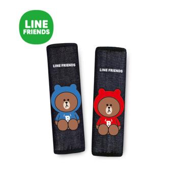 LINE FRIENDS 熊大帽T 安全帶護套組 LN-19001 2入 臺灣製