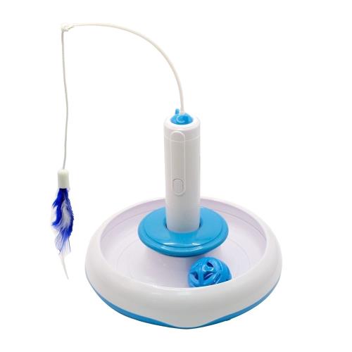 英司博 三合一電動飛旋逗貓玩具