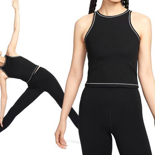 Nike One Fitted 女款 黑色 運動 貼身 短版 羅紋 背心 FN3078-010