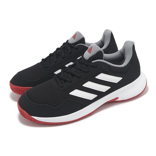 adidas 網球鞋 Game Spec 2 男鞋 黑 紅 緩衝 抓地 運動鞋 愛迪達 ID2471