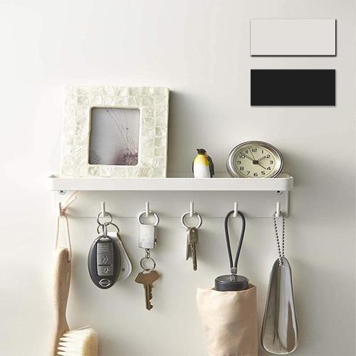 CS22 烤漆工藝托盤六鉤免打孔磁吸收納置物架-2組