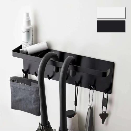 CS22  烤漆工藝七鉤免打孔磁吸收納雨傘置物架