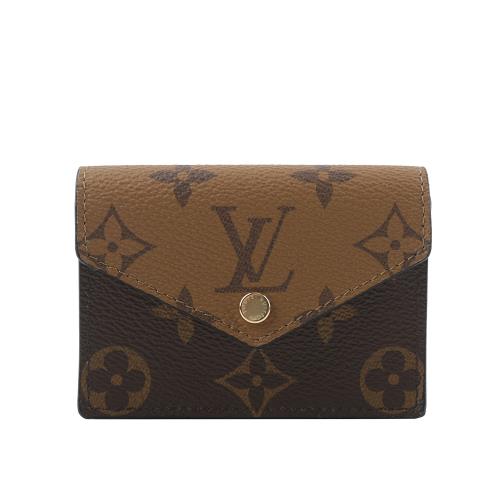 LV Vendome Monogram 雙色帆布翻蓋風琴式卡片/名片夾