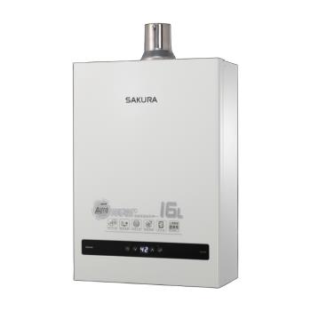 (全省安裝)(送5%購物金)櫻花16公升強制排氣(與DH-1638F/DH1638F同款)熱水器桶裝瓦斯DH-1638FL