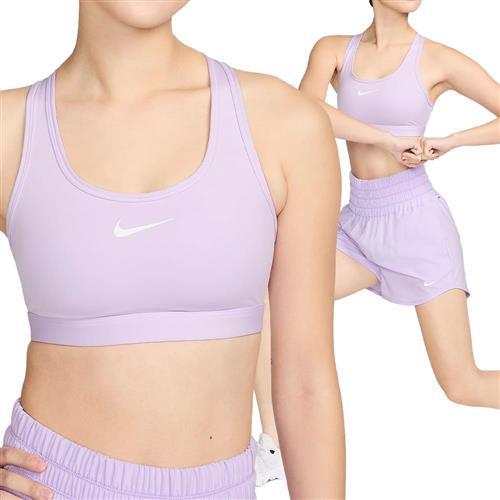 Nike NK Swsh Med SPT Bra 女款 粉紫色 運動 中度支撐 運動 內衣 DX6822-511