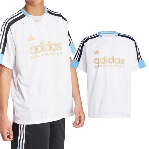 Adidas M Tiro NTPK Tee 男款 藍白色 運動 休閒 足球風 圓領 上衣 短袖 IY4496