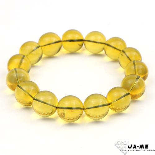 JA-ME 天然琥珀頂級藍珀手珠13-14mm