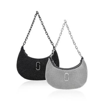 MARC JACOBS THE RHINESTONE 拉鍊水鑽鍊帶肩揹包-多色選