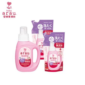 SARAYA arau.baby 愛樂寶 寶貝 無添加洗衣液組(800ml+720ml*2)