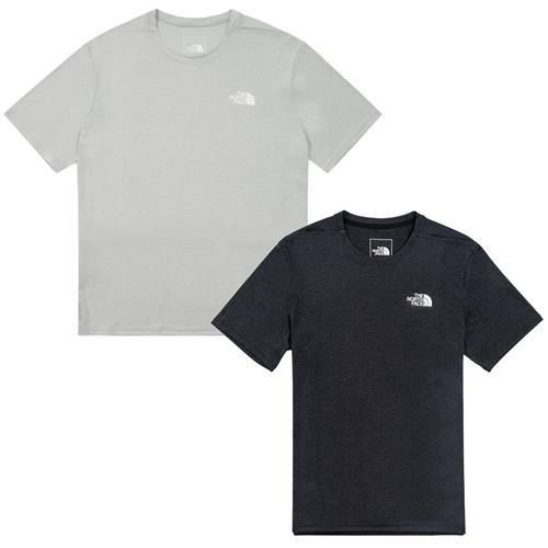 The North Face 北面 短袖上衣 男裝 排汗 拼接 灰/黑灰【運動世界】NF0A536QA8Q/NF0A536QKS7