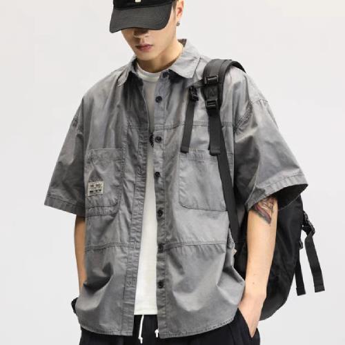 【Heart:W 新職人】★休閒日系復古工裝襯衫(男上衣/潮流/男裝/上衣)