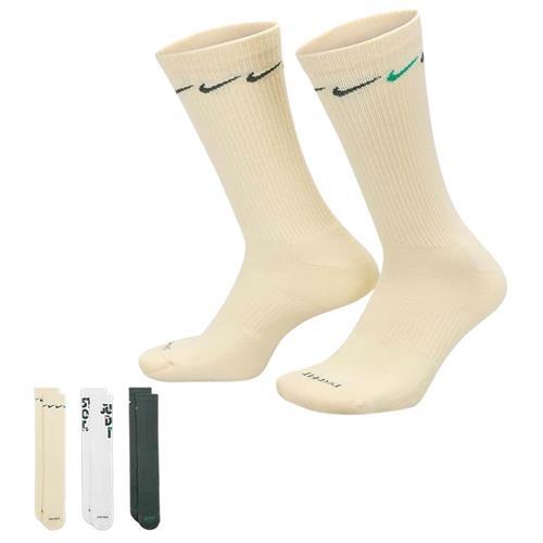 Nike 襪子 長襪 中筒襪 3入組 白綠黃【運動世界】DH3822-901