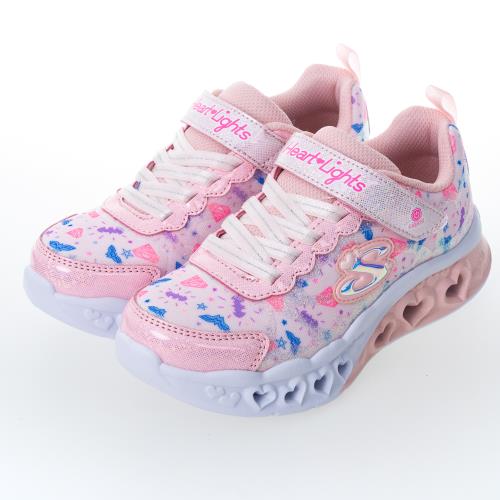 SKECHERS 童鞋 女童系列燈鞋 FLUTTER HEART LIGHTS - DC (319509LPKMT)