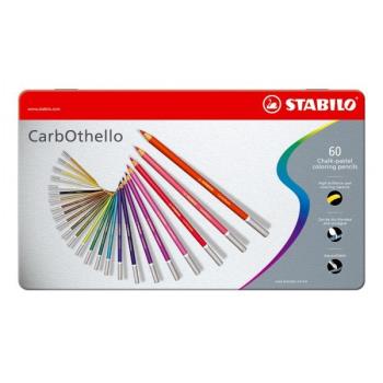 STABILO高階美術精品 CarbOthello 奧賽樂 4.4mm 水性粉彩筆 60色金屬鐵盒1460-6