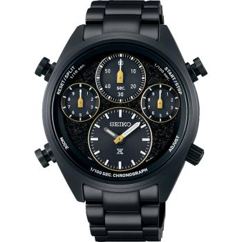 SEIKO 精工 PROSPEX 世界田徑錦標賽紀念款太陽能計時腕錶-42mm黑 SK040 8A50-00B0SD