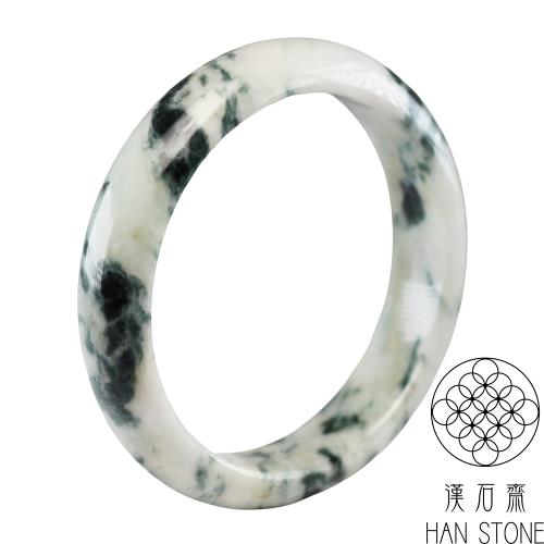 【漢石齋】天然翡翠A貨 手鐲玉鐲 飄花種(手圍20/版寬16.1mm)