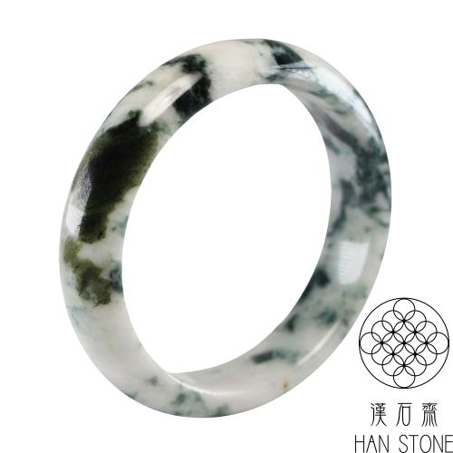 【漢石齋】天然翡翠A貨 手鐲玉鐲 飄花種(手圍18.8/版寬15.3mm)
