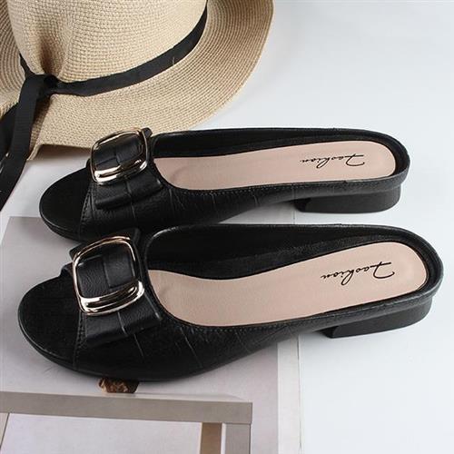 【Alice】現貨36碼韓國雜誌款風情通勤涼鞋(拖鞋/娃娃鞋/樂福鞋/休閒鞋)