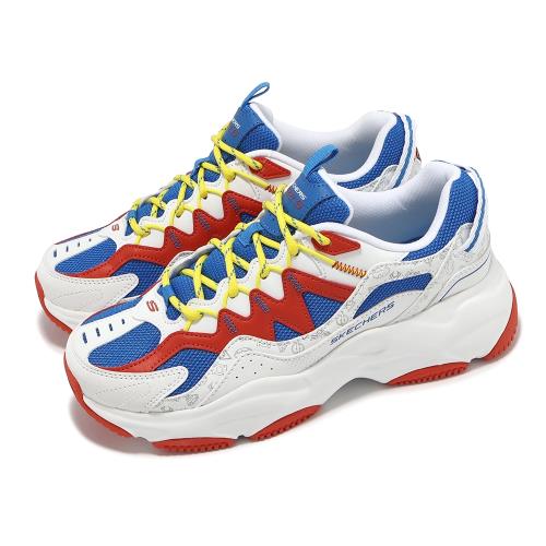Skechers x DC 休閒鞋 Lander S 女鞋 白 紅 藍 Superman 拼接 橡膠大底 聯名 老爹鞋 800020WMLT