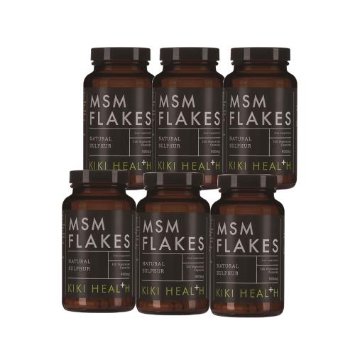 【奇奇保健 KIKI-Health】MSM甲基硫醯基甲烷素食膠囊(100顆/瓶) 六入組 (靈活關鍵、素食維固力)