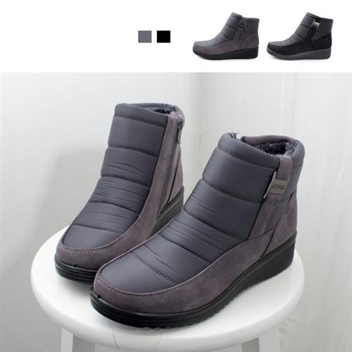 【Alice】太空輕暖雪地內加絨保暖靴(內加絨/休閒鞋/側拉鏈)