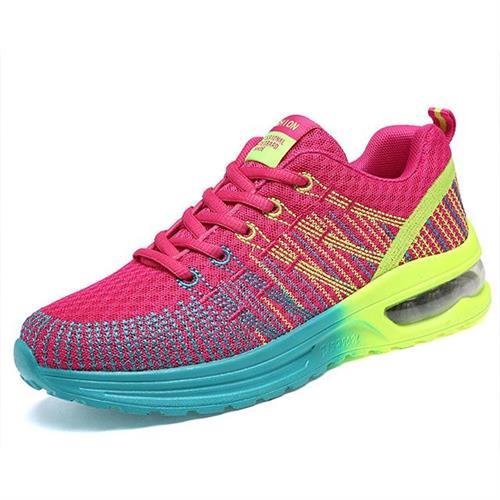 【Alice】粉亮輕旅舒適飛織空氣鞋