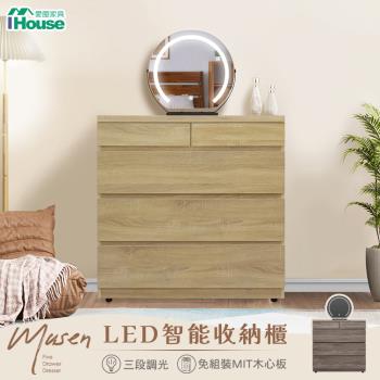 【IHouse】品田 智慧收納鬥櫃化妝臺90X45X92 (免組裝MIT木心板)
