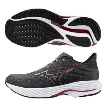 Mizuno 美津濃 慢跑鞋 男鞋 WAVE RIDER 28 黑灰【運動世界】J1GC240305