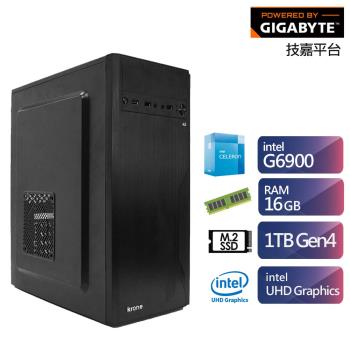 技嘉H610平台G系列雙核效能電腦(G6900/16G/1TB)【ET2CA5025A】