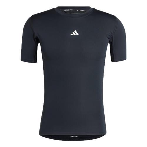 【下殺】Adidas 緊身衣 短袖上衣 男裝  排汗 黑【運動世界】JE6698