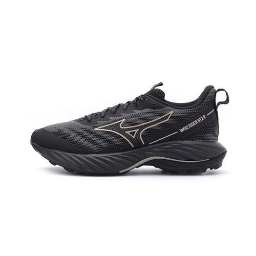 MIZUNO WAVE RIDER GORE-TEX 2 慢跑鞋 黑金灰 J1GD248021 女鞋