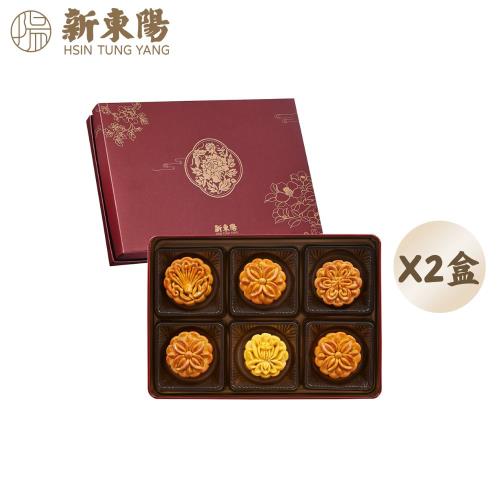 現購+預購【新東陽】廣式月餅禮盒6號X2盒_附提袋