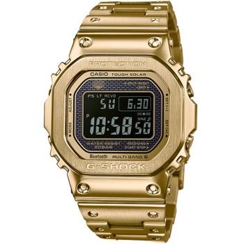 CASIO G-SHOCK 經典方形太陽能藍芽電波錶/金/GMW-B5000GD-9