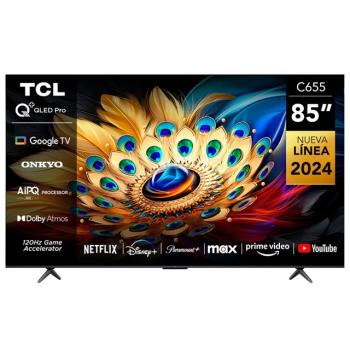 TCL 85型 85C655 PRO 4K QLED PRO Google TV 量子智慧連網液晶顯示器 -含桌上安裝 樓層費跨區費另計