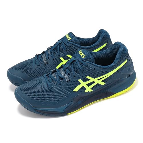 Asics 網球鞋 GEL-Resolution 9 Clay 男鞋 藍 綠 美網配色 紅土大底 運動鞋 亞瑟士 1041A375404