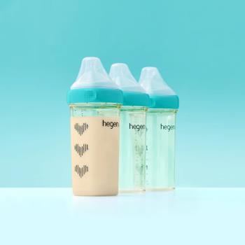 臺灣限定｜hegenＸSelina 聯名款誕藍奶瓶330ml-2入組/限量/母嬰用品/新生禮/兒童學習水杯/FDA食品接觸認證/不含塑化劑/不含雙酚A